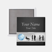 Kantoor Business People World Wereldbol - Magnet (Voorkant / Achterkant)