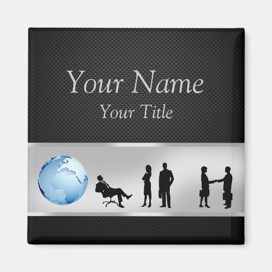 Kantoor Business People World Wereldbol - Magnet (Voorkant)