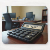 Kantoor-calculator voor belastingkrediet muismat (Voorkant)