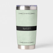 Kantoor chic saliegroene bureaustoffering geïsoleerde drinkbeker (Voorkant)