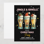 Kantoor Christmas Party Cocktail Drinken Uitnodigi Kaart (Voorkant / Achterkant)