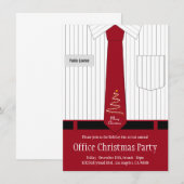 Kantoor Christmas Party Shirt en Stropdas Kaart (Voorkant / Achterkant)