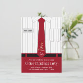 Kantoor Christmas Party Shirt en Stropdas Kaart (Staand voorkant)