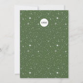 Kantoor Christmas Party Snowy Tree Business Logo Kaart (Achterkant)