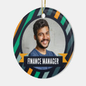 Kantoor Christmas Tree - Financieel Manager Keramisch Ornament (Links)