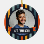Kantoor Christmas Tree - Manager/CEO Keramisch Ornament (Voorkant)