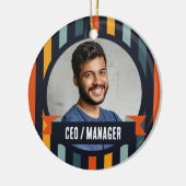 Kantoor Christmas Tree - Manager/CEO Keramisch Ornament (Links)