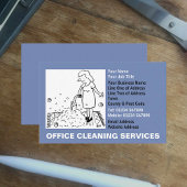 Kantoor Cleaning Services Cartoon Visitekaartje