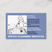 Kantoor Cleaning Services Cartoon Visitekaartje (Voorkant)