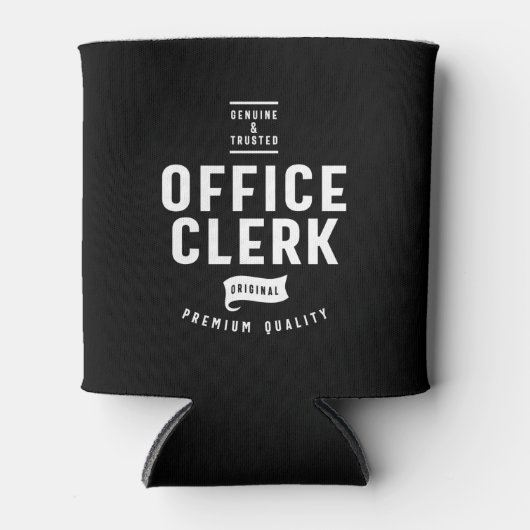 Kantoor Clerk Job Title Cadeau Blikjeskoeler (Voorkant)