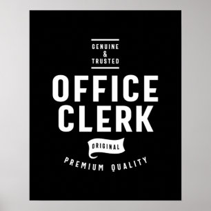 Kantoor Clerk Job Title Cadeau Poster