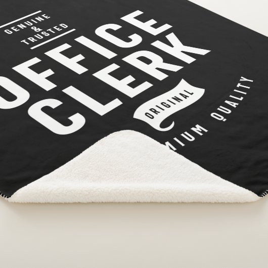 Kantoor Clerk Job Title Cadeau Sherpa Deken (3/4)