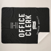 Kantoor Clerk Job Title Cadeau Sherpa Deken (Voorkant (horizontaal))