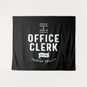 Kantoor Clerk Job Title Cadeau Wandkleed (Voorkant (horizontaal))