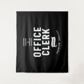 Kantoor Clerk Job Title Cadeau Wandkleed (Voorkant)