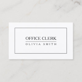 Kantoor Clerk Professional Visitekaartje