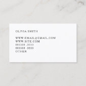 Kantoor Clerk Professional Visitekaartje (Achterkant)