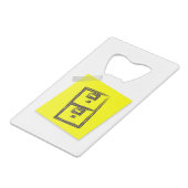 Kantoor Creditkaart Flessenopener (Achterkant Gekanteld)