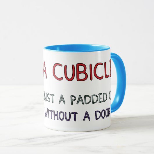 Kantoor Cubicle Joke Mok (Voorkant rechts)