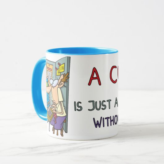 Kantoor Cubicle Joke Mok (Voorkant links)