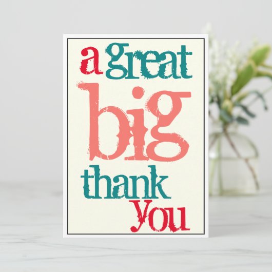 Kantoor Dank u, geweldig Casual Bedankkaart (Staand voorkant)