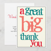 Kantoor Dank u, geweldig Casual Bedankkaart (Voorkant / Achterkant)