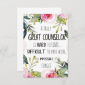 Kantoor Decor Typography Afstuderen Cadeautje Bedankkaart (Voorkant / Achterkant)