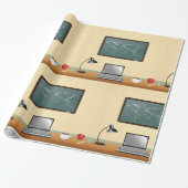 Kantoor Desk met laptop en koffie Cadeaupapier (Uitgerold)