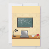 Kantoor Desk met laptop en koffie Kaart (Voorkant)