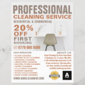 Kantoor Desk, reinigingsservice Adverteren Flyer (Voorkant)