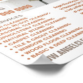 Kantoor Desk, reinigingsservice Adverteren Poster (Hoek)