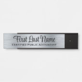 Kantoor Deurborden Eenvoudig Modern Faux Zilveren  Deurbordje (Voorkant)