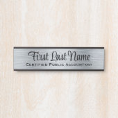 Kantoor Deurborden Eenvoudig Modern Faux Zilveren  Deurbordje (Voorkant)