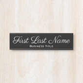 Kantoor deurborden Eenvoudig modern zwart teken Deurbordje (Voorkant)