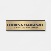 Kantoor Deurteken Faux Gold Name Bord Deurbordje (Voorkant)