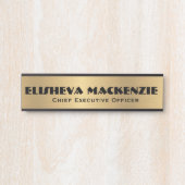 Kantoor Deurteken Faux Gold Name Bord Deurbordje (Voorkant)