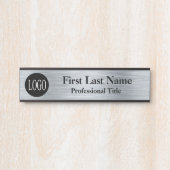 Kantoor Deurtekens Zilverkleurd Logo Deurbordje (Voorkant)