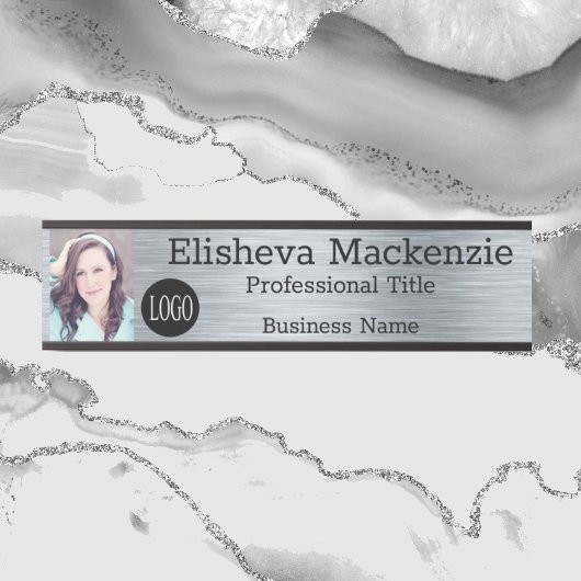 Kantoor Door Faux Zilveren Teken Afbeelding Foto L Deurbordje