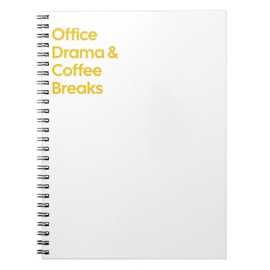 Kantoor Drama en koffiepauzes Notitieboek (Voorkant)