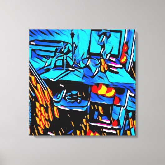 Kantoor Eet Kunst Canvas Afdruk (Voorkant)