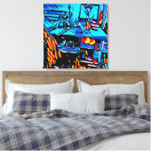 Kantoor Eet Kunst Canvas Afdruk (Insitu (Slaapkamer))