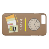 Kantoor- en klokbruin Case-Mate iPhone case (Achterkant (Horizontaal))