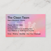 Kantoor en reiniging van woningen visitekaartje (Voorkant)
