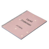 Kantoor en School Pink Journal met gouden sterren Notitieboek (Linkerzijde)