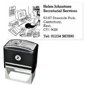 Kantoor- en secretariële diensten onderneming  zelfinktende stempel