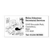 Kantoor- en secretariële diensten onderneming  zelfinktende stempel (Design)