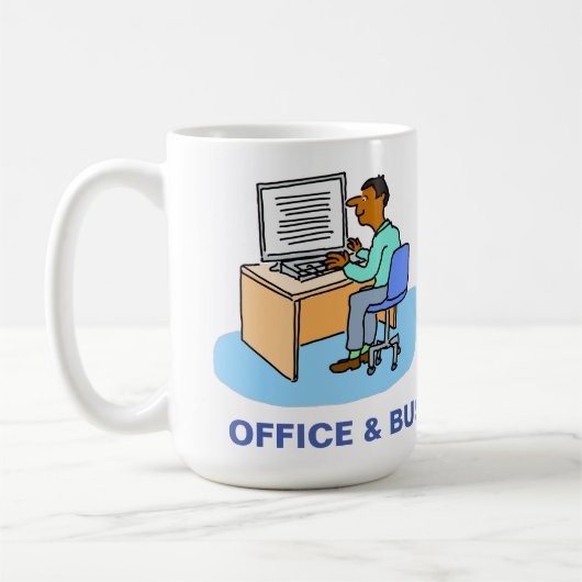 Kantoor en zakelijke services met Aziatische manne Koffiemok (Links)