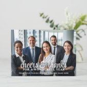 Kantoor Foto - Gefeliciteerd Bedankt voor een gewe Feestdagenkaart (Staand voorkant)