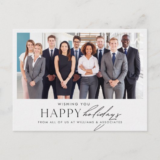 Kantoor Foto Prettige Feestdagen Ansichtkaart (Voorkant)
