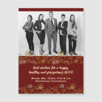 Kantoor Foto Zakelijke Kerst Magnetische Kaarten